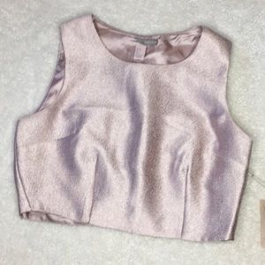 Forever 21 Contemporary Rose Gold Metallic Top